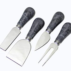 Prodyne Froma Cheese Knives, Set of 4, Black