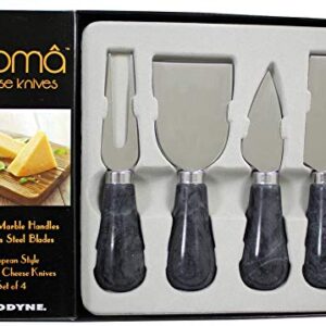 Prodyne Froma Cheese Knives, Set of 4, Black