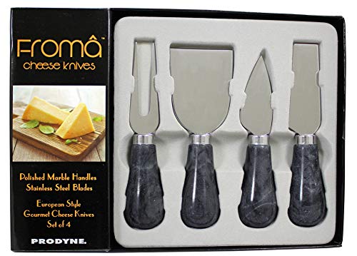 Prodyne Froma Cheese Knives, Set of 4, Black