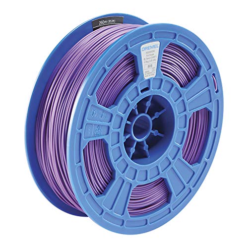 Dremel DigiLab PLA-PUR-01 3D Printer Filament, 1.75 mm Diameter, 0.75 kg Spool Weight, Color Purple, RFID Enabled, New Formula and 50 Percent More per Spool