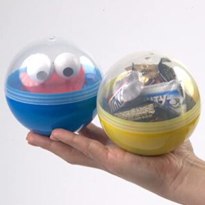 Vending Machine Capsules - 3.9 Inch Empty Plastic Capsules - 12 Pcs Clear-Colored Round Capsules - 100 mm Toy Capsules - Empty Capsule Balls for Prizes - Candy Hunt Containers - Bath Bombs Molds