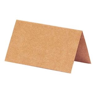 Place Cards for Weddings, 100-Count Kraft Table Name Cards, Blank Rustic Tent Cards, Seating Placecards for Dinner Parties, Banquets, Events