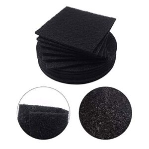 Compost Bin Filters, 12 Pcs, Activated Carbon Filters for 1/1.3 Gallon Compost Bin, Kitchen Compost Pail Filters, 6 Round 6.5 inch and 6 Square 4.65 inch Diameter
