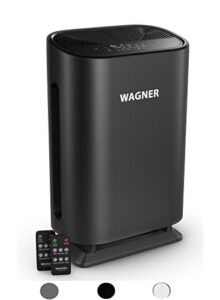 wagner & stern air purifier wa888 ozone free, hepa-13 medical grade filter for large rooms. removes air particles, dust, odors, smoke, voc, pollen pet dander, etc. (black)