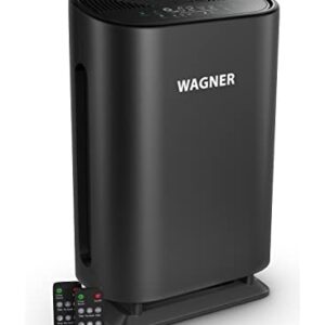 Wagner & Stern air purifier WA888 ozone free, HEPA-13 medical grade filter for large rooms. Removes air particles, dust, odors, smoke, VOC, pollen pet dander, etc. (Black)