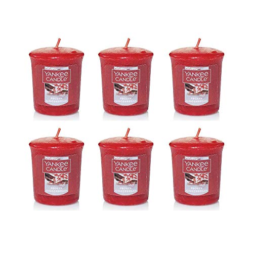 Yankee Candle 6 Frosty Gingerbread Sampler Votive Candles 1.75 oz Each