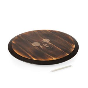 toscana - a picnic time brand lazy susan tray serving trays & platters, 18 x 18 x 1.5, fire acacia wood