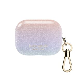 kate spade new york airpods pro case - ombre glitter pink/purple/blue/glitter/gold logo/premium gold hardware (ksap-002-ombgl)