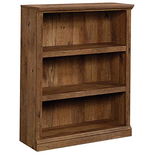 Sauder Misc Storage Contemporary 3-Shelf Wood Bookcase in Vintage Oak