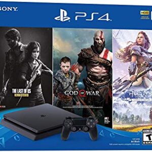 Newest Sony Playstation 4 PS4 1TB HDD Gaming Console Bundle with Three Games: The Last of Us, God of War, Horizon Zero Dawn, Included Dualshock 4 Wireless Controller