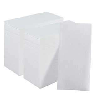 200 pack disposable guest towels soft and absorbent linen-feel paper hand towels decorative bathroom hand napkins for kitchen, parties, weddings, dinners,white