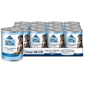 blue buffalo baby blue healthy growth formula natural puppy wet dog food, chicken and vegetable recipe 12.5-oz cans (pack of 12)