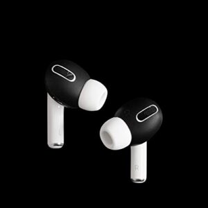 DamonLight AirPods Pro Ear Tips [Fit in The Case] 2 Pairs Cover Designed for Apple AirPods Pro , Anti Slip Silicone Cover, Dust and Scratch Free, Comfortable Listening - Black
