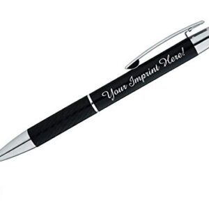 Customized Pens with Stylus - The Prestige Metal Pen - Custom Printed Name Pens with Black Ink Personalized & Imprinted with Logo or Message -Great Gift Ideas- FREE PERSONALIZATION - 6 pack (Black)