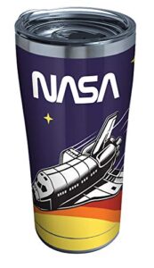 tervis triple walled nasa insulated tumbler cup keeps drinks cold & hot, 20oz - stainless steel, retro flight