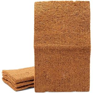 Farmlyn Creek 4-Pack Coco Fiber Substrate Mats for Small Pets, Natural Coir (12x20 in)