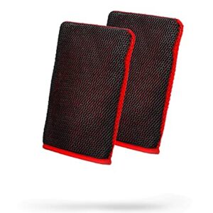 Adam's Clay Mitt (2 Pack) - Medium Grade Clay Bar Infused Mitt | Car Detailing Glove Quickly Removes Debris from Your Paint, Glass, Wheels, & More