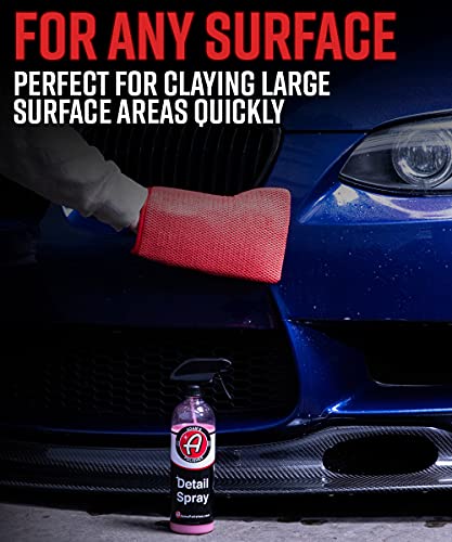 Adam's Clay Mitt (2 Pack) - Medium Grade Clay Bar Infused Mitt | Car Detailing Glove Quickly Removes Debris from Your Paint, Glass, Wheels, & More