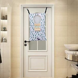 Amlrt Adjustable Door-Hanging Laundry Hamper with Stainless Steel Hooks , Hanging Laundry Bag