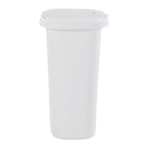 Rubbermaid 13.25 Gallon Rectangular Spring-Top Lid Kitchen Wastebasket Trash Can for Tall Trashbags, White (3-Pack)