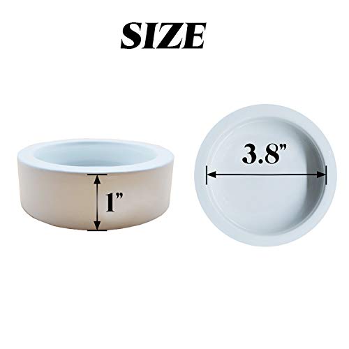 TIHOOD 2PCS 3.8” Reptile Food Water Bowl Worm Dish Lizard Gecko Ceramic Pet Bowls, Mealworms Bowl for Bearded Dragon Chameleon Hermit Crab Dubia Rock Reptile Cricket Anti-Escape Mini Reptile Feeder