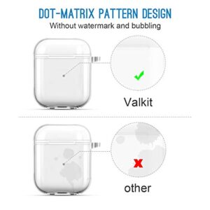 Valkit Compatible AirPod Case Cover, Clear Airpods Case with Keychain Soft TPU Protective Cover Shockproof Case for Girls Women Men Compatible with Apple AirPods Charging Case 2 & 1 - Transparent