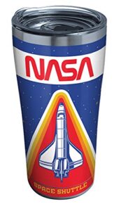 tervis triple walled nasa insulated tumbler cup keeps drinks cold & hot, 20oz - stainless steel, retro badge