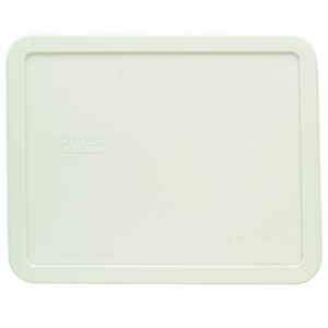 pyrex 7212-pc white plastic rectangle replacement storage lid, made in usa
