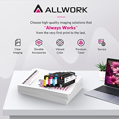 ALLWORK ( Newest Chip Compatible Ink Cartridge Replacement for HP 950 951 950XL 951XL Combo Works with HP OfficeJet Pro 8610 8600 8620 8630 8100 8625 8615 8660 8640 251DW 276DW 271DW (4-Pack)