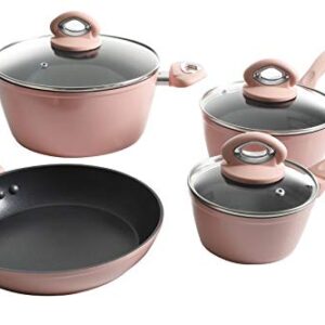 Oster Cookware Set, 12-Piece, Dusty Rose