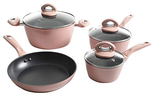 Oster Cookware Set, 12-Piece, Dusty Rose