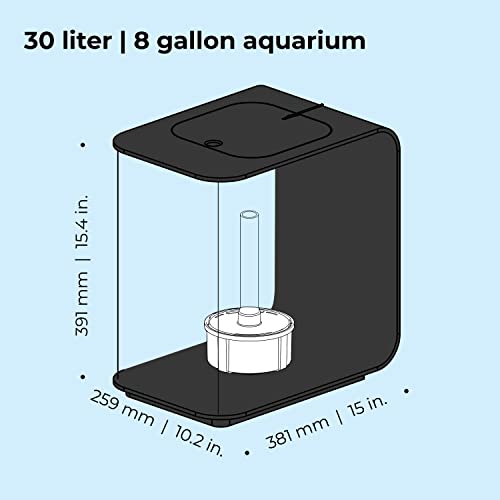Flow 30 Aquarium with Standard Light - 8 Gallon, Black