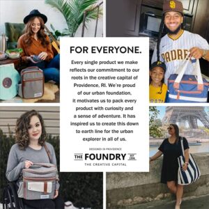 Foundry by Fit + Fresh, Promenade Insulated Lunch Bag for Men & Women, Includes a 2-Cup Meal Prep Container, Adult Lunch Box or Mini Cooler, Perfect for School, Work, Picnics & More, Black