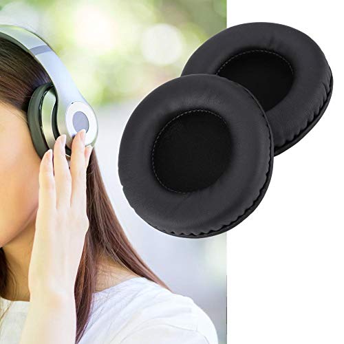 V BESTLIFE 1 Pair Universal 100mm Headphone pad Replacement pad, Soft Foam Cushion Noise Reduction Headset Cover Case,Made from Protein Leather,Black