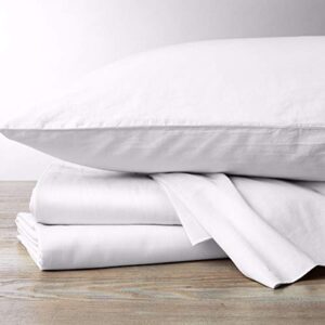 Refinery29 | Jules Bedding Collection | 100% Cotton Luxury Premium Ultra Soft Lightweight 5 Piece Sheet Set, Anti-Wrinkle, Anti-Fade, Stain Resistant & Hypoallergenic (King, White)