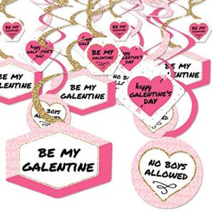 big dot of happiness be my galentine - galentine’s and valentine’s day party hanging decor - party decoration swirls - set of 40