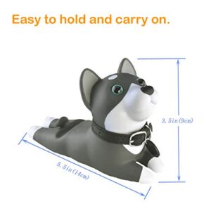 QOGRISUN Cute Cell Phone Stand for Desk, Dog Phone Holder, Animal Desk Accessories, Angle Adjustable, Mount for iPhone Smartphones and Tablets, Husky