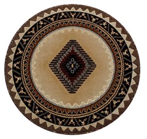 south west native american area rug design #c650 berber (7 feet x 7 feet round)