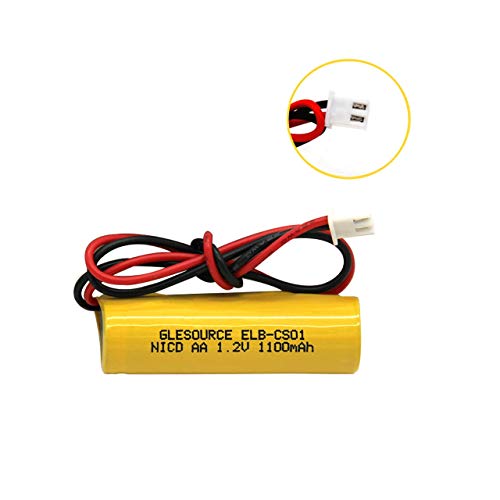 GLESOURCE AA 1100mAh 1.2V Emergency Light Battery Compatile for ELB-CS01, EXR EL 122 C4T,Custom 332,Unitech OSA268(2 Pack)