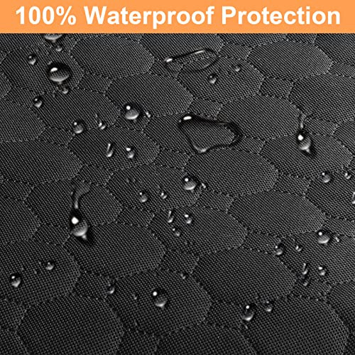 Mancro Dog Car Seat Cover for Back Seat, Waterproof Car Seat Protector for Dogs with Side Flaps, Scratchproof Dog Backseat Cover, Durable Nonslip Dog Hammock for Sedans, Trucks, SUVs, Standard