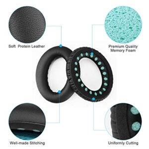 ELZO Headphones Replacement Pads for Bose, Professional Ear Pads for Bose Headphones QC2/QC15/QC25/QC35/QC35II/QC45/AE2/AE2i/AE2w/SoundTrure/SoundLink Complete with 2 Install Stick(Blue & Black)