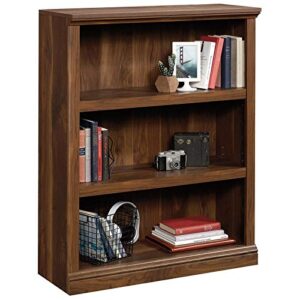 Sauder Misc Storage Contemporary 3-Shelf Wood Bookcase in Grand Walnut