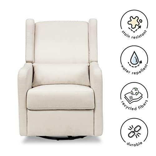 Carter's by DaVinci Arlo Recliner and Swivel Glider, Water Repellent & Stain Resistant, Greenguard Gold & CertiPUR-US Certified, Performance Cream Linen