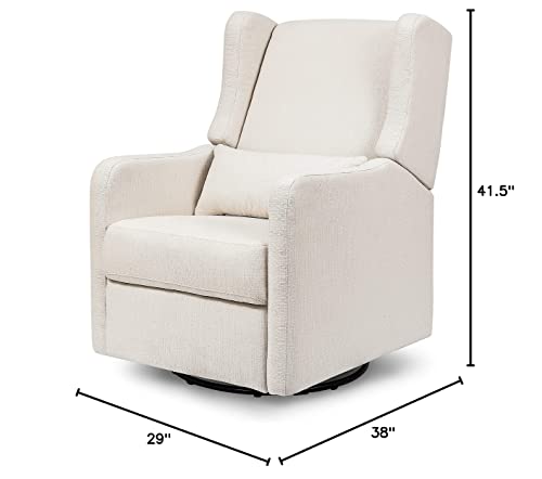 Carter's by DaVinci Arlo Recliner and Swivel Glider, Water Repellent & Stain Resistant, Greenguard Gold & CertiPUR-US Certified, Performance Cream Linen