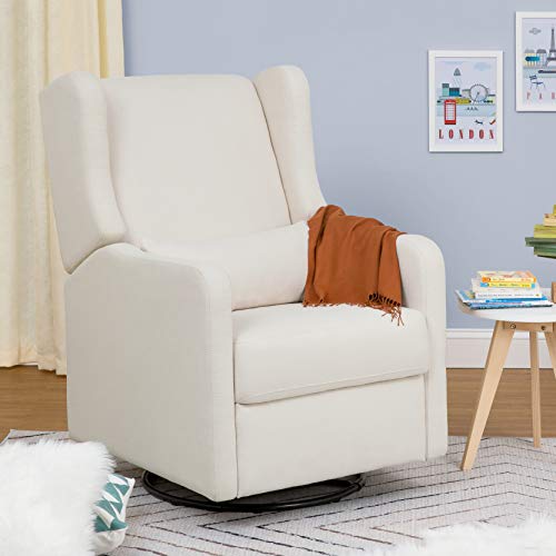 Carter's by DaVinci Arlo Recliner and Swivel Glider, Water Repellent & Stain Resistant, Greenguard Gold & CertiPUR-US Certified, Performance Cream Linen