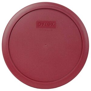 pyrex 7402-pc berry red round plastic food storage replacement lid, made in usa
