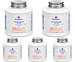 permatex 80632 thread sealant with ptfe, 4 oz. (5 pack)
