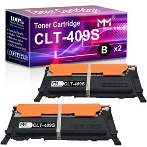 mm much & more compatible toner cartridge replacement for samsung 409s clt-409s clt-k409s 407s use in clp-310 clp-315 clp-310n 315w clx-3170fn 3175n clx-3175 clx-3175fn 3175fw printers (2-pack, black)