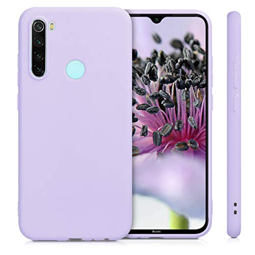 kwmobile Case Compatible with Xiaomi Redmi Note 8 (2019/2021) Case - Soft Slim Protective TPU Silicone Cover - Lavender