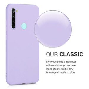 kwmobile Case Compatible with Xiaomi Redmi Note 8 (2019/2021) Case - Soft Slim Protective TPU Silicone Cover - Lavender